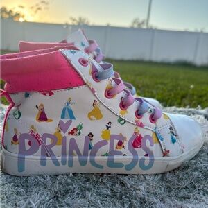 Disney Princess Kids High-Top Sneakers - Pink and White